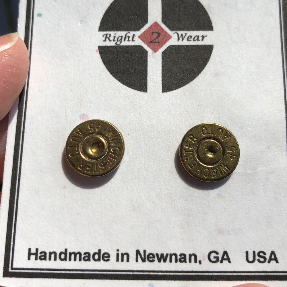 Bullet casing stud earrings - Picture 2 of 4